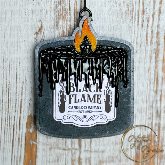 Black Flame Candle Car Freshie