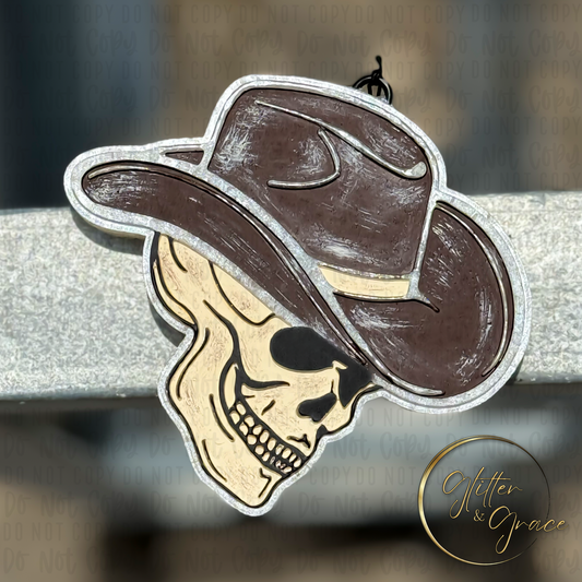 Cowboy Skelly Car Freshie