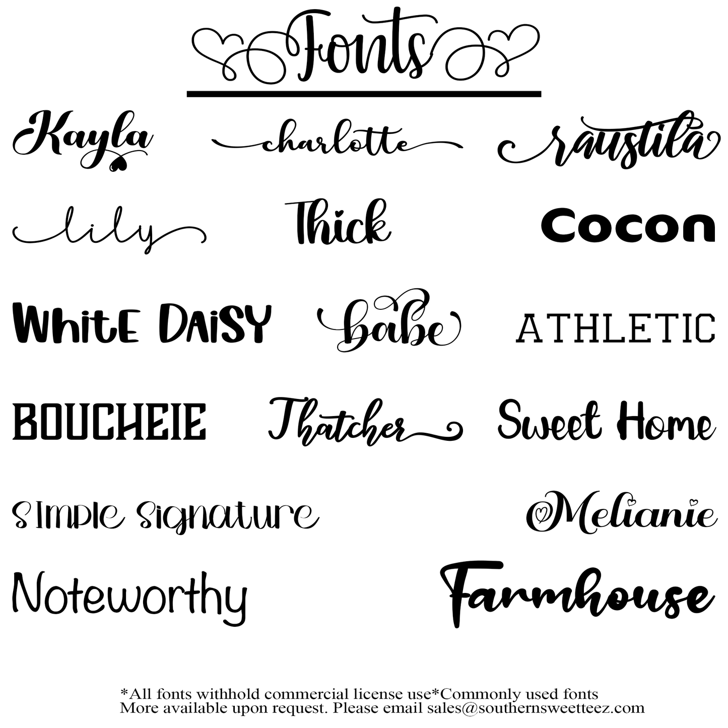 personalized font selection