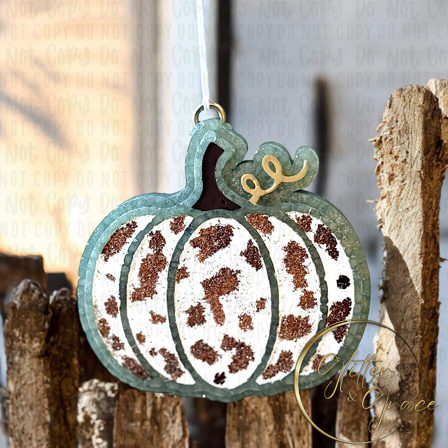 Cow Print Pumpkin Car Freshie