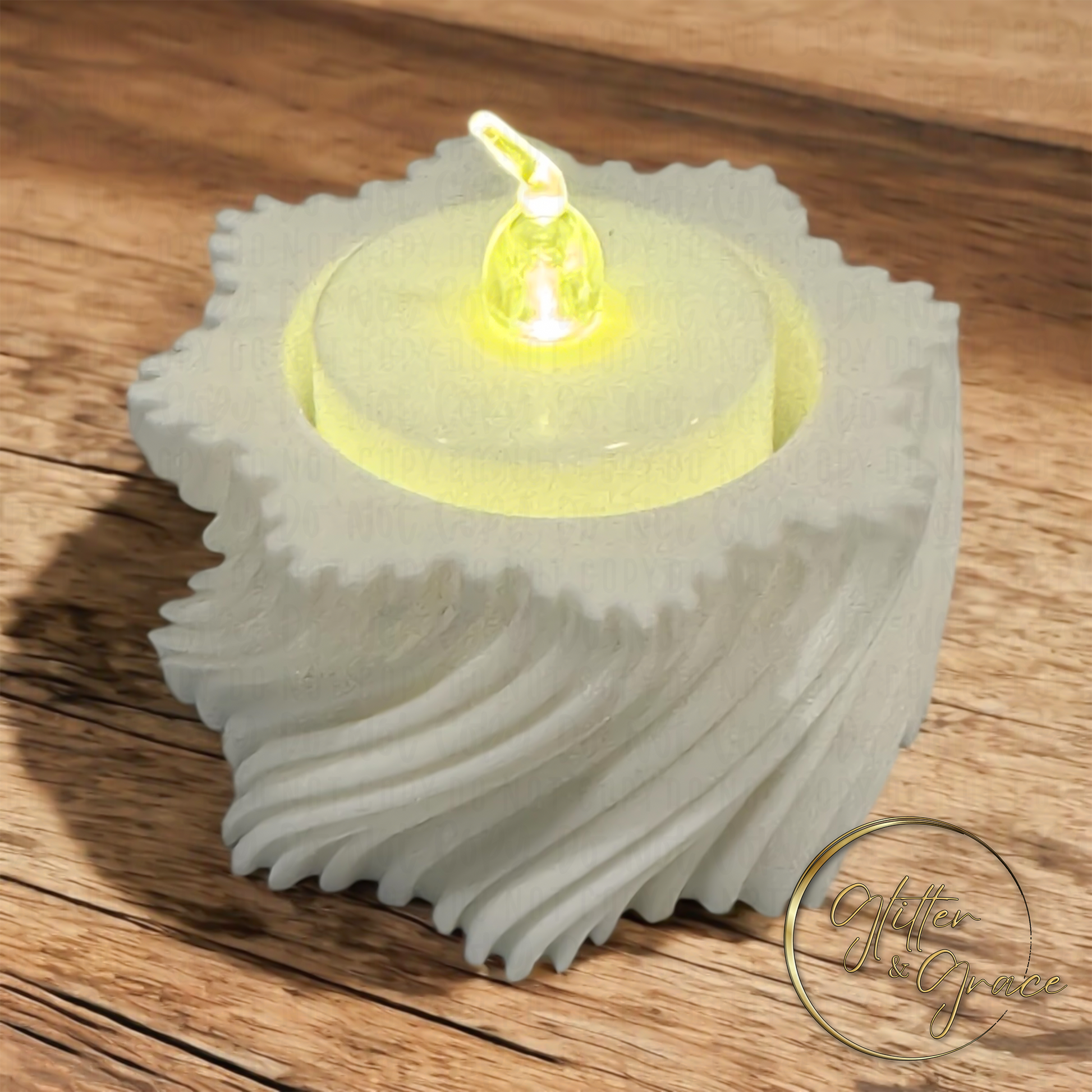 3d printed tealight holding candle