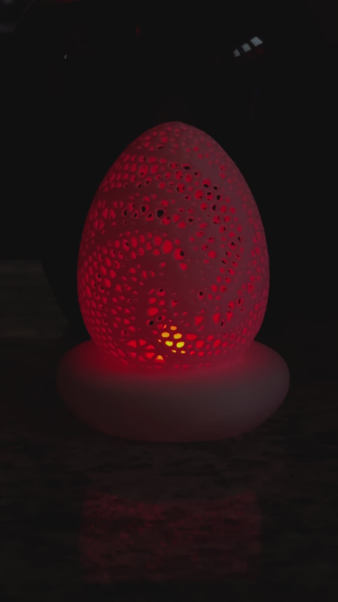 3d printed egg led tea light lamp