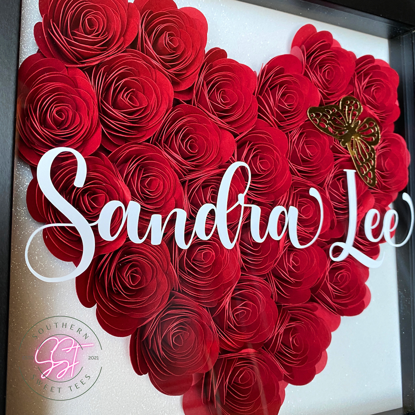 8x8 Flower Heart Shadowbox